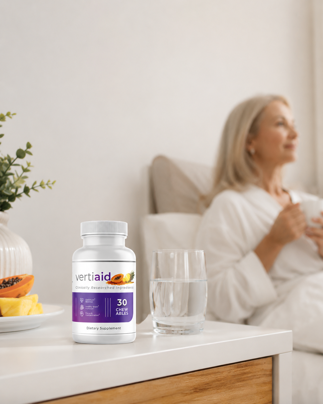 Vertiaid supplement bottle for inner ear balance support
